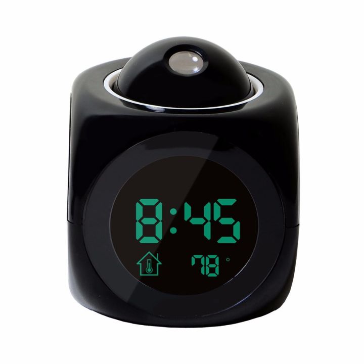 worth-buy-มัลติฟังก์ชั่นการฉายภาพ-lcd-ดิจิตัลนาฬิกาแขวนผนังนาฬิกาปลุกเครื่องฉายที่หน้าจอดูอุณหภูมิด้วยเสียง