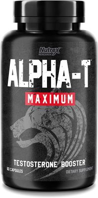 Nutrex Research Alpha T Maximum (60 Capsules) Testosterone Booster for Men - Increase Strength, Energy, Lean Muscle Builder Recovery สร้างกล้ามเนื้อ