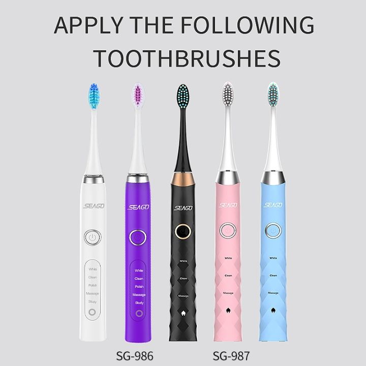5pcs-toothbrush-head-for-seago-sonic-electric-toothbrush-replacement-du-pont-head-sg986-sg987-s2-sx-s5-gum-health-whitening