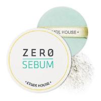 Etude House Zero Sebum Drying Powder 6g. แป้งฝุ่นเนื้อสีขาวที่สาารถเข้ากับทุกสีผิว เพราะโปร่งแสง ออกแบบพิเศษที่ตัดความมันวาว