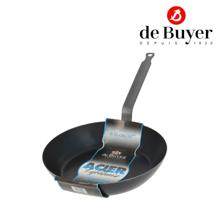 de-buyer-5020-blue-steel-frying-pan-la-lyonnaise-กระทะ