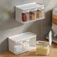 Seasoning Storage Box Combination Wall-mounted Kitchen Set Seasoning Tank Household Supplies Spice Bottle Condiment Container