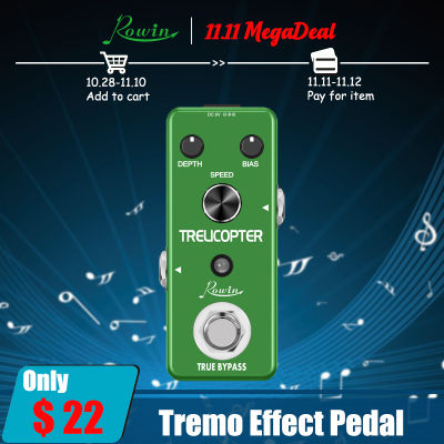 Rowin Trelicopter Effects Guitar Tremolo Pedal