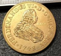 【Tech-savvy】 1748 4 Escudos-Fernando VI Gold Copy