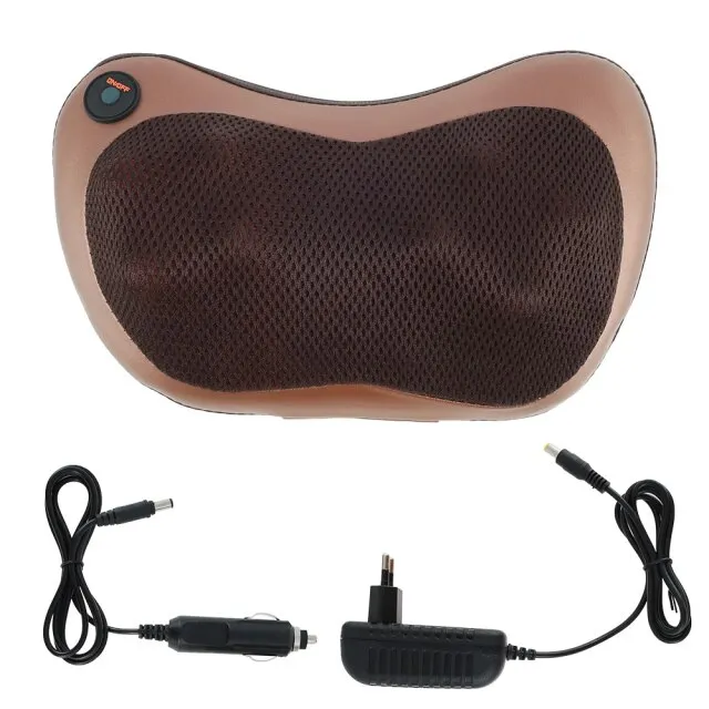 True Home And Gizmos 8d Head Relaxation Massage Pillow Vibrator Electric Shoulder Back Heating 7097