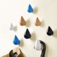 Wooden Wall Hanger Coat Hook Water Drop Shape Coat Racks Decorative Hook Home Decoration