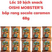 Bánh snack OISHI MOBSTER S bắp rang socola caramen bịch 68g