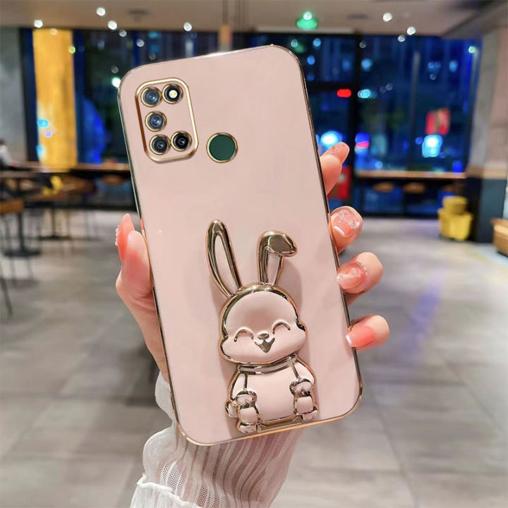 andyh-new-design-for-oppo-realme-7i-realme-c17-realme-8-4g-realme8-pro-case-luxury-3d-stereo-stand-bracket-smile-rabbit-electroplating-smooth-phone-case-fashion-cute-soft-case