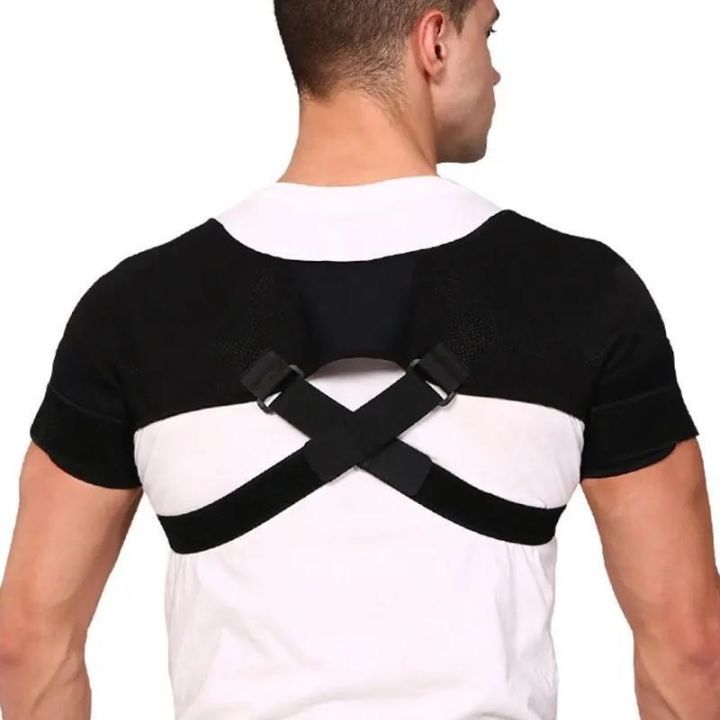 Double Shoulder Brace Adjustable Sports Shoulder Support Belt Back