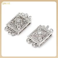 QINJUE ทอง14K สร้อยคอ layering clasps เงินสีเงิน ตัวคั่นตัวแยก การทำต่างหู ตัวขยายโซ่ การทำหัตถกรรมเครื่องประดับ