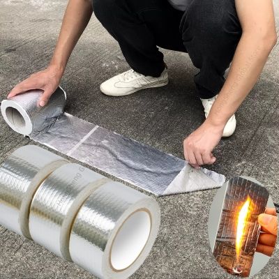 Super Waterproof Tape Thicken High Temperature Resistance Aluminum Foil Strong Adhesive Roof Crack Duct Repair Sealed Self Tape