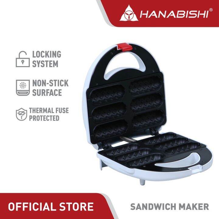 Hanabishi Sandwich Maker HSM50H 6 piece Hotdog Waffle Maker Lazada PH