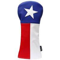 Texas Golf Club Head Cover-พรีเมี่ยม,หนังทำมือ Lone Star Design Headcovers - TX Pride Styled