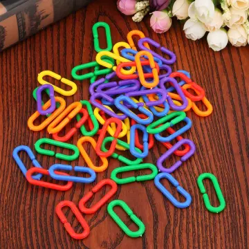 Buy 100pcs Plastic C-clips Hooks Chain C-links Sugar Glider Rat Parrot Bird  Toy AUS Online