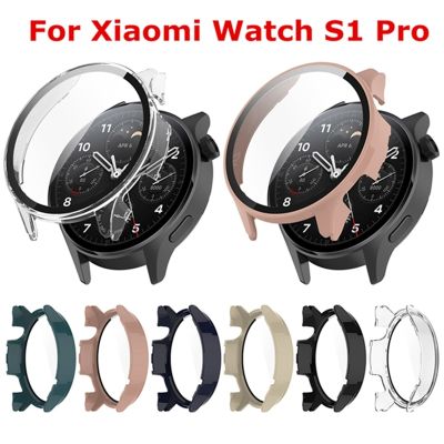 Protective PC Case Glass For Xiaomi Watch S1 Pro Smart Watch Bumper Screen Protector Cover for Xiaomi Watch S1 Mi S1 Pro Case Tapestries Hangings