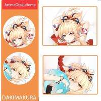 อนิเมะ Genshin ผลกระทบ Yoimiya พิมพ์สองด้านโยนหมอนครอบคลุมกอดหมอน Otaku เครื่องนอนตกแต่ง Dakimakura