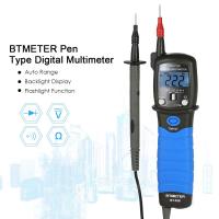 ZZOOI BT-38B BTMETER Digital Pen Multimeter AC DC 600V Voltmeter Backlight LCD Display DC/AC Voltmeter Voltage Meter Continuity Tester