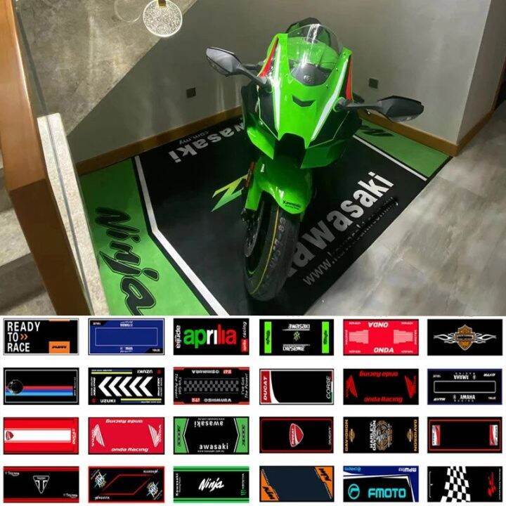 1 Motorcycle Parking Mat Polyester Display Carpet Racing Moto Carpets
