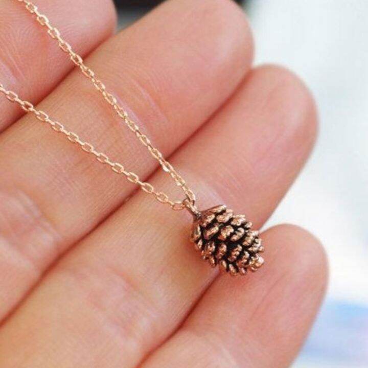 timlee-n031-new-simple-popular-pine-nut-plant-specimen-pendant-necklace-fashion-jewelry-wholesale