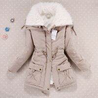 ▪ Jacket Thicken Hooded Down Coat Hair Collar Cotton-Padded Coats