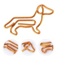 【jw】✸  50Pcs Dachshund Paper Cartoon Clip Customization Special-shaped Gold Clamps