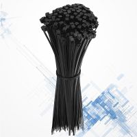 1000 Pcs The Chain Self-locking Cable Tie Nylon Loop White Fastener Black Necktie Cable Management