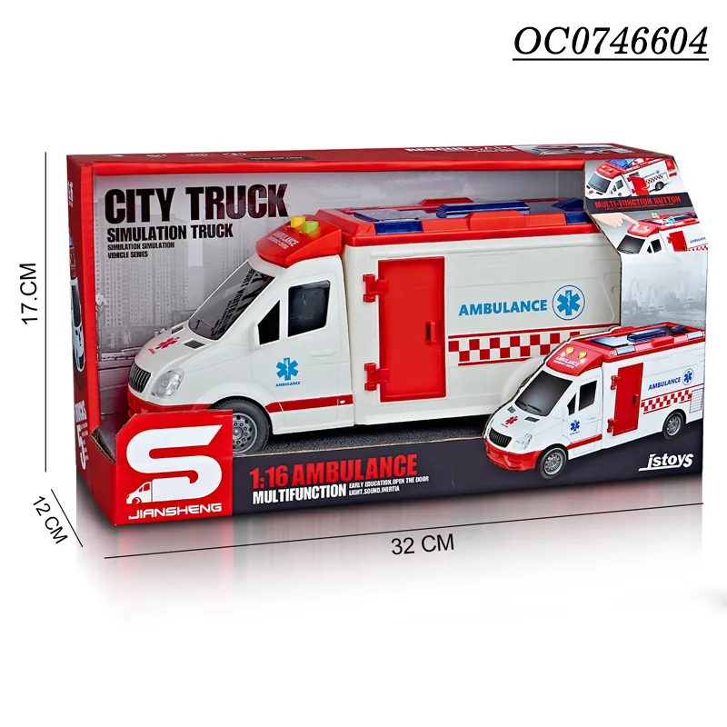 toy ambulance with lights and siren