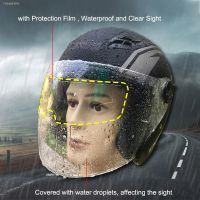 ☊ Transparent Motorcycle Helmet Waterproof Lens Film Universal Protection Film Lens Sticker Helmet Anti Fog Film Visor Shield