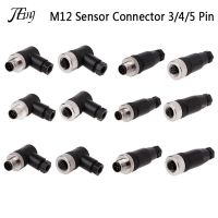 1PCS IP67 3 4 5 Pin Male/Female Connector PG7 Sensor Connector Waterproof Plug Screw Straight/Right Angle M12 Plug