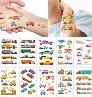 10pcs Kids Tattoo Cartoon Car Excavator Fake Tattoo Sticker Temporary Tattoos Waterproof Tatto Art Tatoo Hand Arm For Child Boy