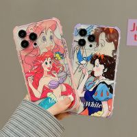 การ์ตูนเจ้าหญิงสโนว์ไวท์เคสโทรศัพท์นางเงือกน้อยสำหรับ iPhone 14 Pro Max เคส14 Pro 14เคสด้านหลังโทรศัพท์แบบนิ่มกันกระแทกสำหรับ iPhone 13 Pro Max 13เคสโทรศัพท์สำหรับ12 Pro Max 12 11เคสห่อหุ้ม