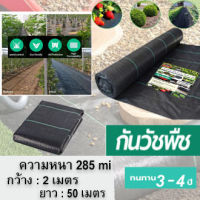 พลาสติกคลุมดิน Size 2.0m x 50m 3~4ปี ป้องกันรังสี UV หมดปัญหาหญ้าขึ้นกวน