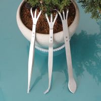 [AMO Garden Decoration]เครื่องพรวนดินเครื่องมือทำสวนฉ่ำทนต่อการสึกหรอไม้พายบอนไซบริษัทดินสแตนเลสมือถือกันสนิมบ้านรากคราด