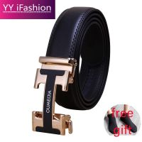 Belt male leather belt buckle business casual han edition middle-aged youth fashion trend in authentic cowhide belt and Seller Socks℡☈✷