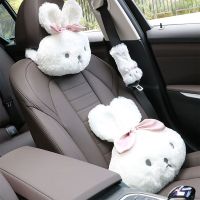 Rabbit Neck Pillow Car Headrest Pillow Seat Belt Shoulder Pad Female Car Cushion Hot Sale Female Car Headrest Neck Pillow