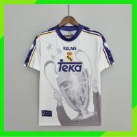 ☁✳﹍ เสื้อกีฬาแขนสั้น ลายทีมฟุตบอล Real Madrid Champion 97-98 ชุดเหย้า สไตล์เรโทร