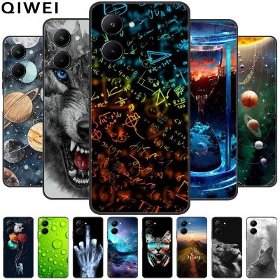 For Realme 10 4G 2022 Case Shockproof TPU Bumper Silicone Soft Phone Cover for Realme 10 Realme10 4G Cases Wolf Lions Painted Electrical Connectors