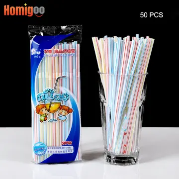 3pcs Reusable Silicone Straws Set Extra Long Flexible Straws Bar