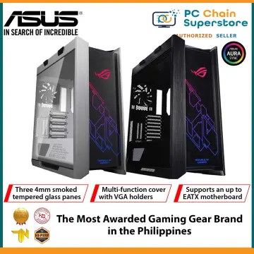 ASUS ROG Strix Helios GX601 RGB Tempered Glass ATX Mid-Tower Computer Case  - Black - Micro Center