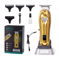 VGR Full Metal Body Retro Oil Head Electric Clippers Professional Hair Salon Hair Clipper LCD Digital Display Clippers V-908