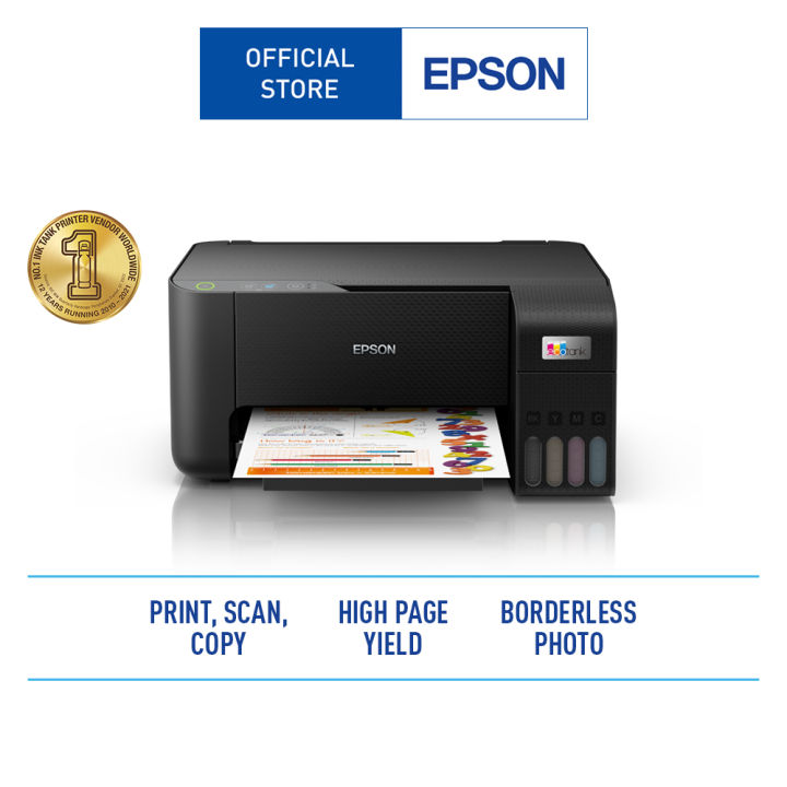 Epson Ecotank L3210 A4 All In One Ink Tank Printer มัลติฟังก์ชัน 3 In 1 Print Copy Scan 8772