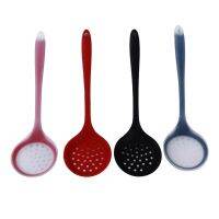 【hot】 Handle Silicone Colander Non-Stick Strainer Resistant Filter Mesh Skimmer