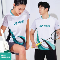 เสื้อแบดมินตัน Yonex เสื้อกีฬาสำหรับทั้งหญิงและชายเกาหลีแขนสั้นแห้งเร็วระบายอากาศดีสโมสรเสื้อเทนนิสเสื้อซ้อมกีฬา