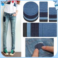 SIXUL 4Pcs เครื่องแต่งกาย แอ็ปเปิ้ล กางเกง กางเกงยีนส์ DIY ข้อเข่า เตารีด แพทช์ผ้า