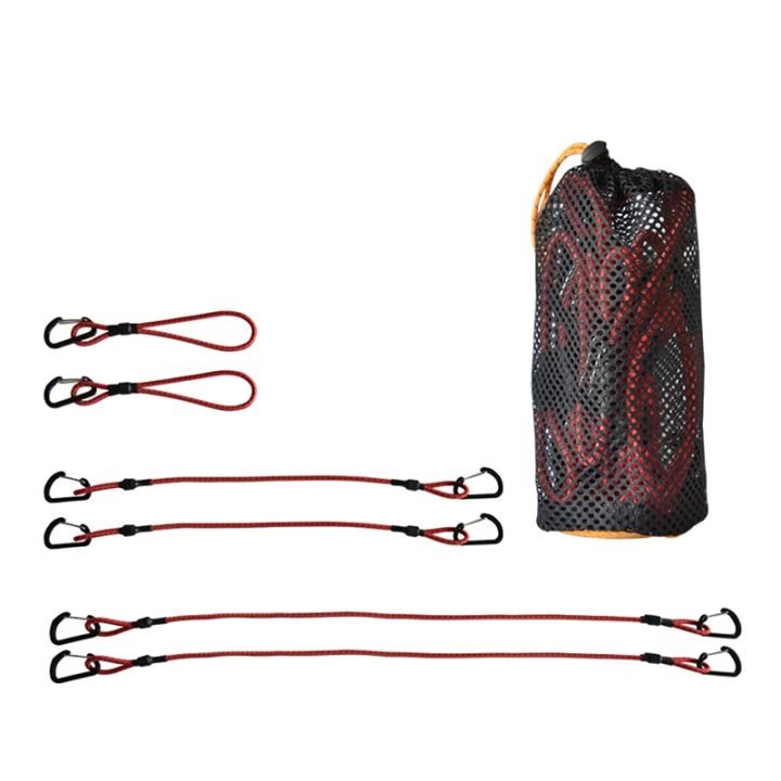 6pcs-bungee-cord-tie-strap-string-with-carabiner-hooks-tent-kayak-camping-cycling-luggage-accessory-15cm-20cm-50cm