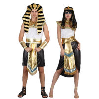 Umorden อียิปต์โบราณฟาโรห์เครื่องแต่งกายผู้ชายคลีโอพัตราคอสเพลย์ผู้หญิงฮาโลวีน Purim พรรคหน้ากากชุดแฟนซี