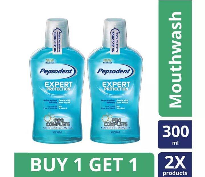 Twin Pack Pepsodent Mouthwash Pro Complete 300ml Lazada Indonesia