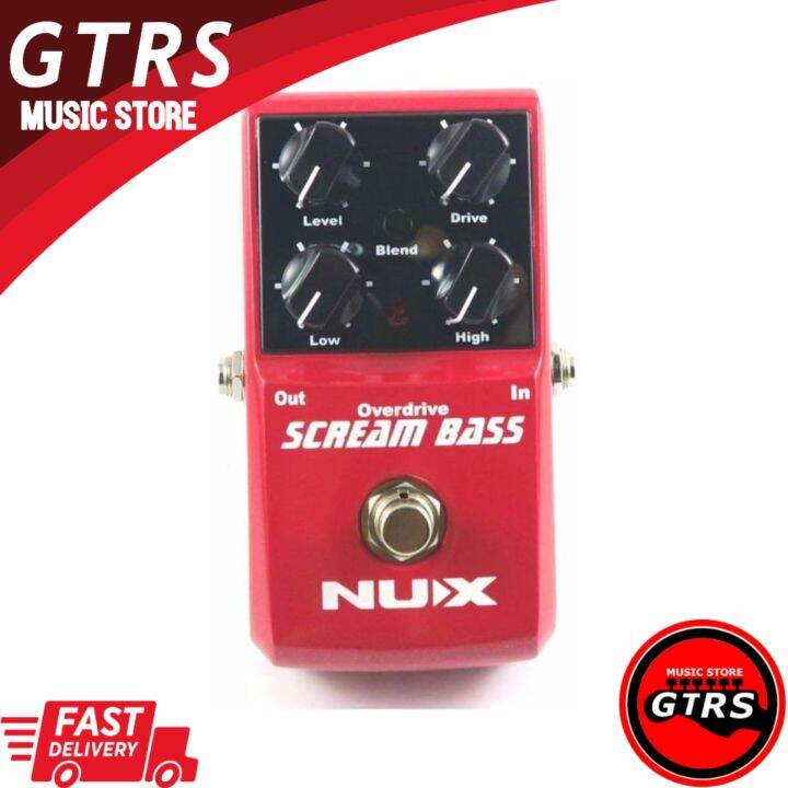 NUX Scream Bass Analog Overdrive Effects for Bass Guitar True Bypas