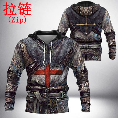 Knight Templar Armor 3D All Over Printed Hoodie For MenWomen Harajuku Fashion hooded Sweatshirt Casual Jacket Pullover KJ010