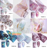 ? ฟรอยติดเล็บ Marble Galaxy Foil ฟรอย ลายหินอ่อน ลายน้ำ ฟรอยลอกลาย ฟรอยแต่งเล็บ Holo ติดเล็บ สวย